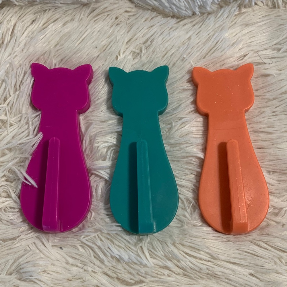 Colorful Cat Lady Hooks (Set of 3)